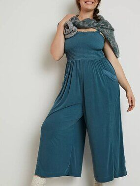 Anthropologie Javiera Smocked Jumpsuit